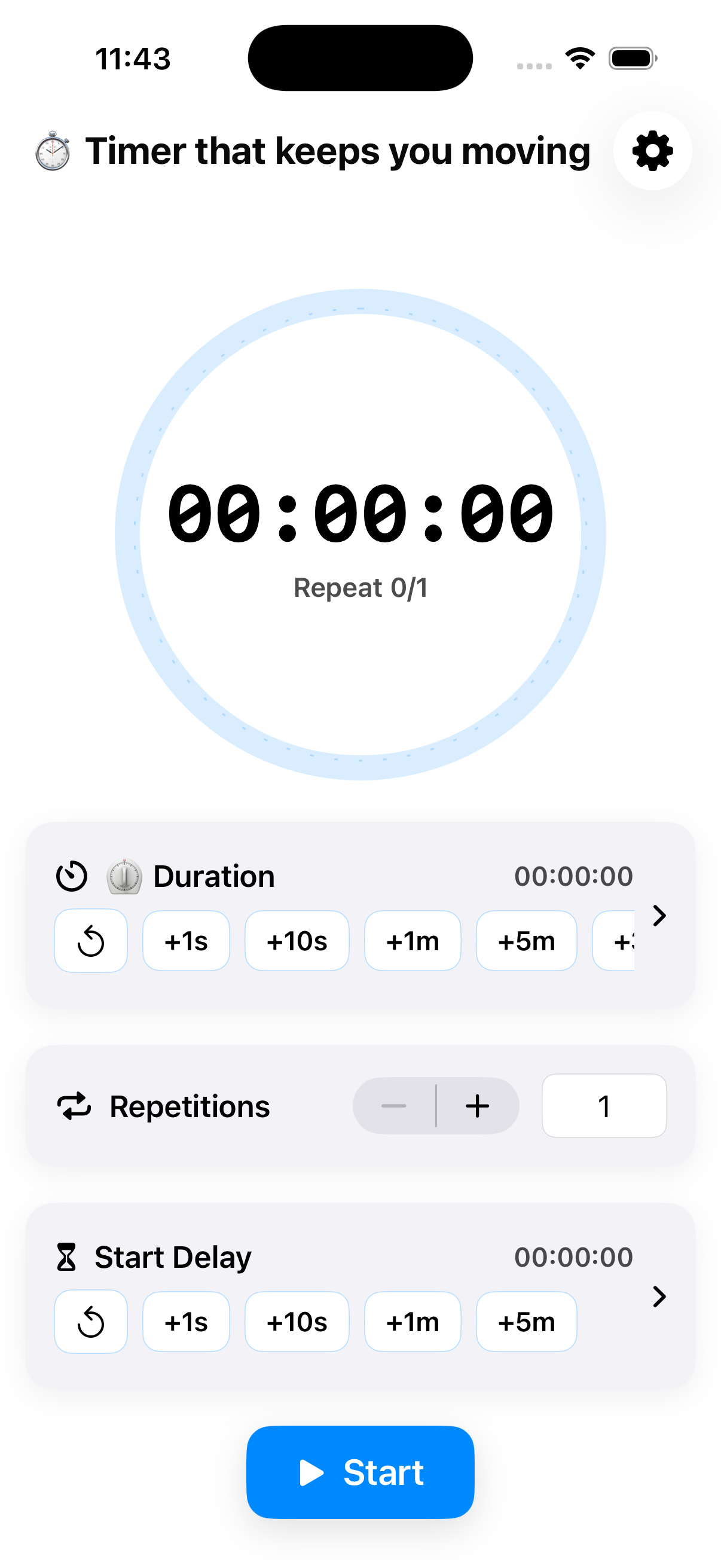 timeR ready screen